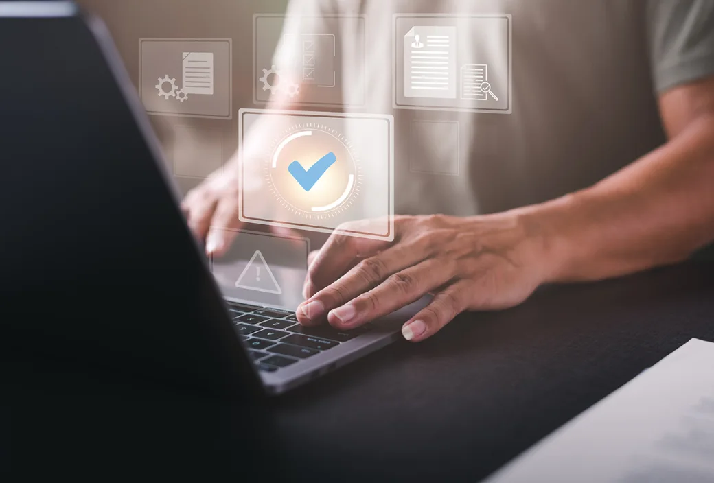 Claims adjudication workflow diagram.